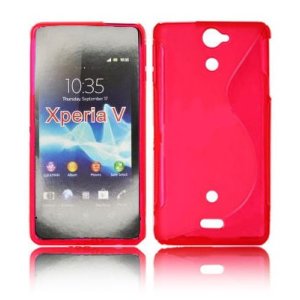 CUSTODIA GEL TPU SILICONE DOUBLE per SONY XPERIA V LT25I COLORE ROSSO