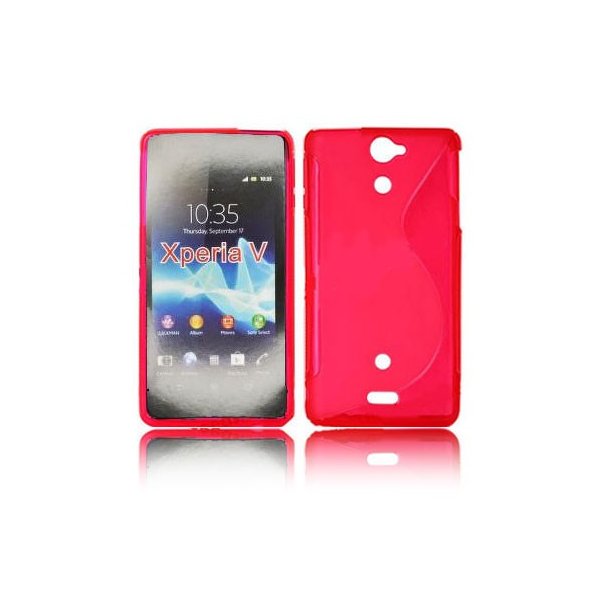 CUSTODIA GEL TPU SILICONE DOUBLE per SONY XPERIA V LT25I COLORE ROSSO