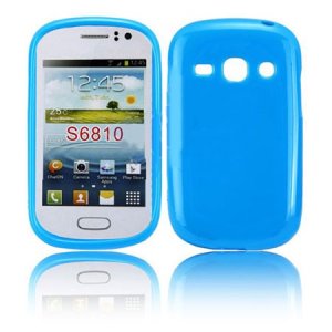 CUSTODIA GEL TPU SILICONE LUCIDA per SAMSUNG S6810 GALAXY FAME, S6812 GALAXY FAME DUOS COLORE BLU