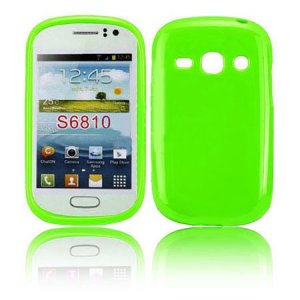 CUSTODIA GEL TPU SILICONE LUCIDA per SAMSUNG S6810 GALAXY FAME, S6812 GALAXY FAME DUOS COLORE VERDE