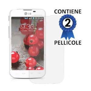 PELLICOLA PROTEGGI DISPLAY LG OPTIMUS L5 II DUAL, E455 CONFEZIONE 2 PEZZI