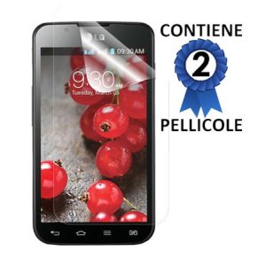 PELLICOLA PROTEGGI DISPLAY per LG OPTIMUS L7 II DUAL, P715 CONFEZIONE 2 PEZZI