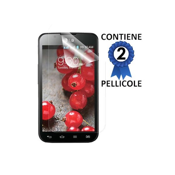 PELLICOLA PROTEGGI DISPLAY per LG OPTIMUS L7 II DUAL, P715 CONFEZIONE 2 PEZZI