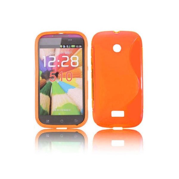 CUSTODIA GEL TPU SILICONE DOUBLE NOKIA LUMIA 510 COLORE ARANCIONE