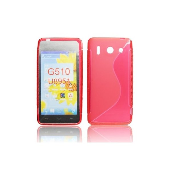 CUSTODIA GEL TPU SILICONE DOUBLE per HUAWEI ASCEND G510, U8951 DAYTONA COLORE ROSSO