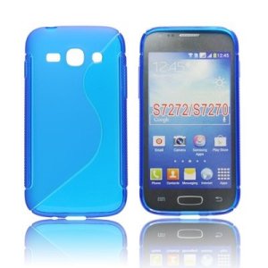 CUSTODIA GEL TPU SILICONE DOUBLE per SAMSUNG S7270 GALAXY ACE 3, S7272, S7275 COLORE BLU