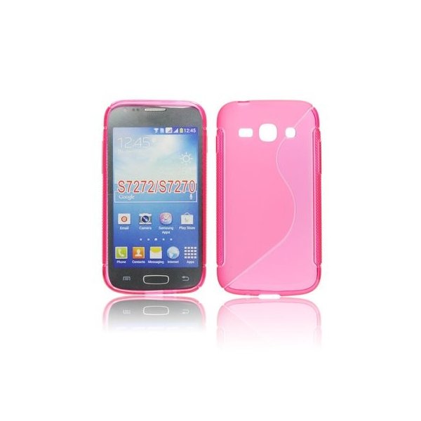 CUSTODIA GEL TPU SILICONE DOUBLE per SAMSUNG S7270 GALAXY ACE 3, S7272, S7275 COLORE ROSA