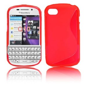 CUSTODIA GEL TPU SILICONE DOUBLE per BLACKBERRY Q10 COLORE ROSSO