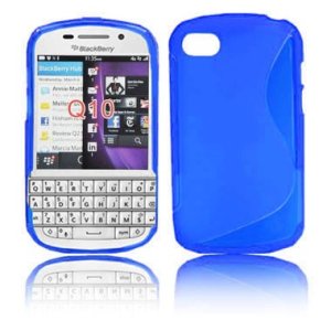 CUSTODIA GEL TPU SILICONE DOUBLE per BLACKBERRY Q10 COLORE BLU