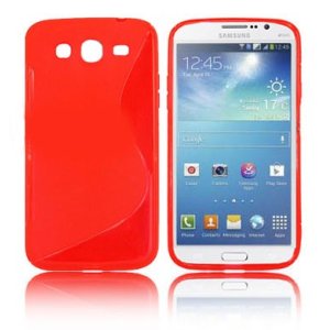 CUSTODIA GEL TPU SILICONE DOUBLE per SAMSUNG I9150 GALAXY MEGA 5.8, I9152 COLORE ROSSO