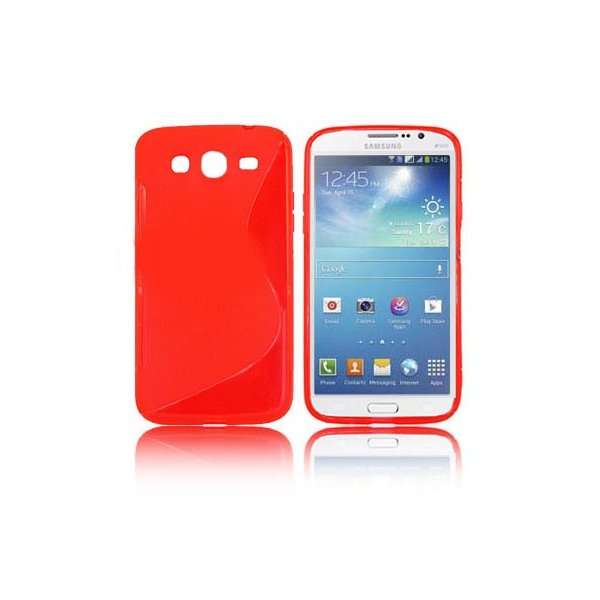 CUSTODIA GEL TPU SILICONE DOUBLE per SAMSUNG I9150 GALAXY MEGA 5.8, I9152 COLORE ROSSO