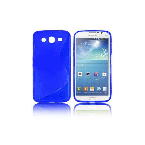 CUSTODIA GEL TPU SILICONE DOUBLE per SAMSUNG I9150 GALAXY MEGA 5.8, I9152 COLORE BLU