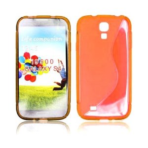 CUSTODIA GEL TPU SILICONE DOUBLE per SAMSUNG I9500 GALAXY S4, I9505, I9502 COLORE ARANCIONE