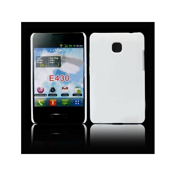 CUSTODIA GEL TPU SILICONE LUCIDA per LG OPTIMUS L3 II, E430 COLORE BIANCO