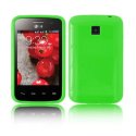 CUSTODIA GEL TPU SILICONE LUCIDA per LG OPTIMUS L3 II, E430 COLORE VERDE