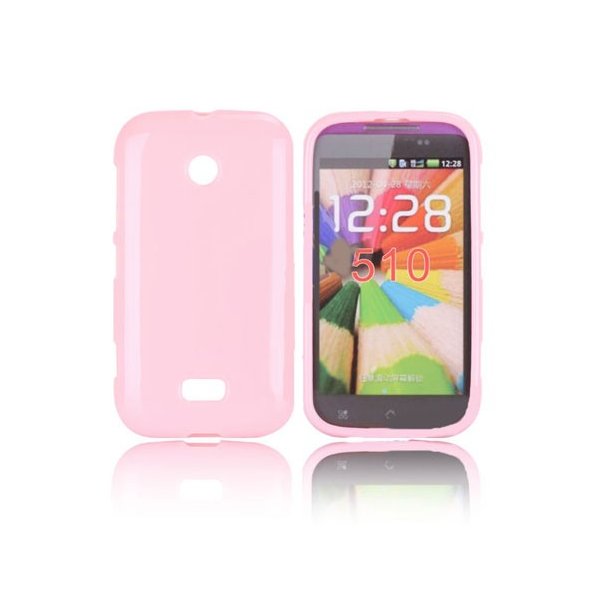 CUSTODIA GEL TPU SILICONE LUCIDA NOKIA LUMIA 510 COLORE ROSA