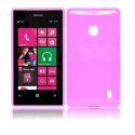 CUSTODIA GEL TPU SILICONE LUCIDA per NOKIA LUMIA 520, LUMIA 525 COLORE ROSA