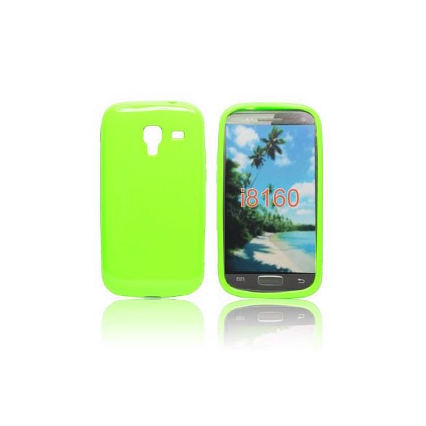 CUSTODIA GEL TPU SILICONE LUCIDA per SAMSUNG I8160 GALAXY ACE 2 COLORE VERDE