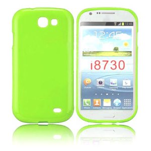 CUSTODIA GEL TPU SILICONE LUCIDA per SAMSUNG I8730 GALAXY EXPRESS COLORE VERDE