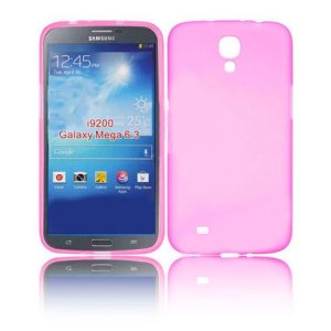 CUSTODIA GEL TPU SILICONE LUCIDA per SAMSUNG I9200 GALAXY MEGA 6.3" POLLICI, I9205 COLORE ROSA