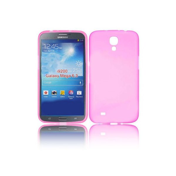 CUSTODIA GEL TPU SILICONE LUCIDA per SAMSUNG I9200 GALAXY MEGA 6.3" POLLICI, I9205 COLORE ROSA