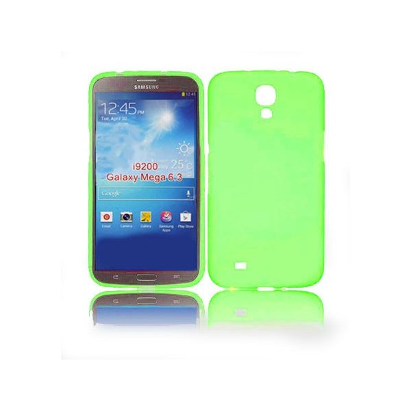 CUSTODIA GEL TPU SILICONE LUCIDA per SAMSUNG I9200 GALAXY MEGA 6.3" POLLICI, I9205 COLORE VERDE