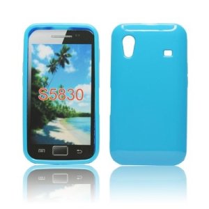 CUSTODIA GEL TPU SILICONE LUCIDA per SAMSUNG S5830 GALAXY ACE COLORE BLU