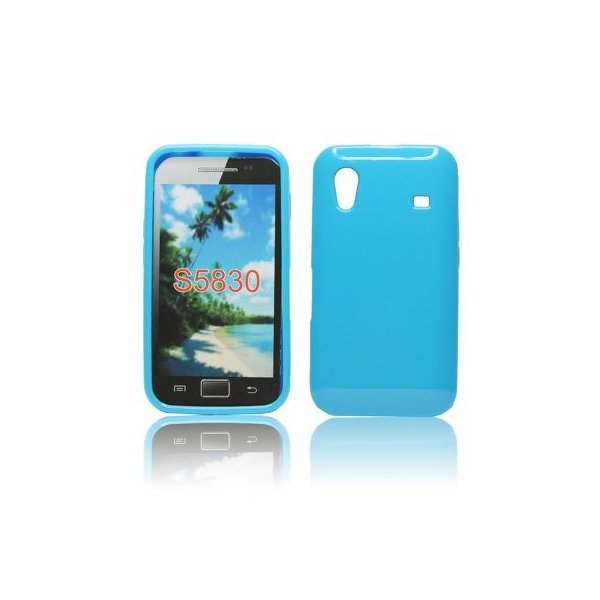 CUSTODIA GEL TPU SILICONE LUCIDA per SAMSUNG S5830 GALAXY ACE COLORE BLU