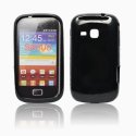 CUSTODIA GEL TPU SILICONE LUCIDA per SAMSUNG S6500 GALAXY MINI 2 COLORE NERO