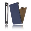 CUSTODIA VERTICALE SLIM FLIP PELLE per SAMSUNG I8160 GALAXY ACE 2 COLORE BLU