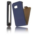 CUSTODIA VERTICALE SLIM FLIP PELLE per SAMSUNG S5360 GALAXY Y, S5369 GALAXY Y COLORE BLU