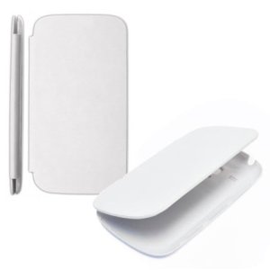 CUSTODIA ORIZZONTALE FLIP COVER per APPLE IPHONE 4, 4S COLORE BIANCO