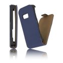 CUSTODIA VERTICALE SLIM FLIP PELLE per SAMSUNG S6500 GALAXY MINI 2 COLORE BLU