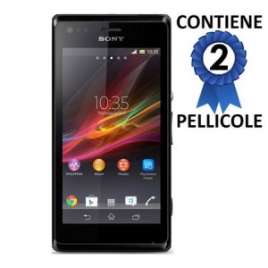 PELLICOLA PROTEGGI DISPLAY SONY XPERIA M, C1904, C1905, C2004, C2005 CONFEZIONE 2 PEZZI