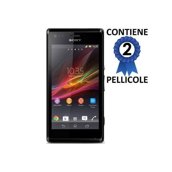 PELLICOLA PROTEGGI DISPLAY SONY XPERIA M, C1904, C1905, C2004, C2005 CONFEZIONE 2 PEZZI