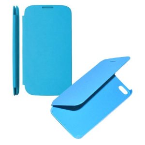 CUSTODIA ORIZZONTALE FLIP COVER per APPLE IPHONE 5, 5S COLORE AZZURRO