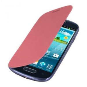 CUSTODIA ORIZZONTALE FLIP COVER per SAMSUNG I8190 GALAXY S3 MINI COLORE ROSA