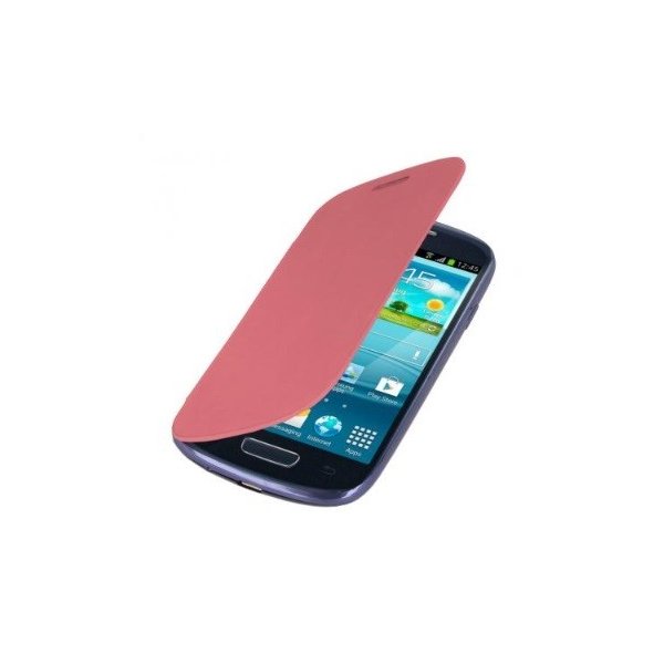 CUSTODIA ORIZZONTALE FLIP COVER per SAMSUNG I8190 GALAXY S3 MINI COLORE ROSA