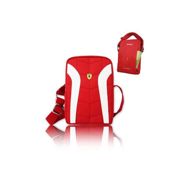 BORSA FERRARI FECALV2W UNIVERSALE per FOTOCAMERA, VIDEOCAMERA, SMARTPHONE, PORTAFOGLIO CON TRACOLLA COLORE ROSSO