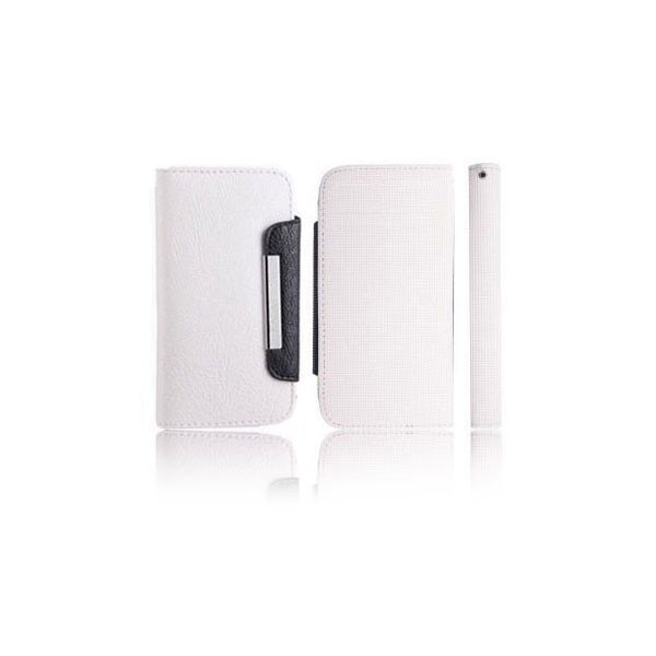 CUSTODIA ORIZZONTALE FLIP WALLET per NOKIA LUMIA 820 CON PORTA CARTE COLORE BIANCO E NERO