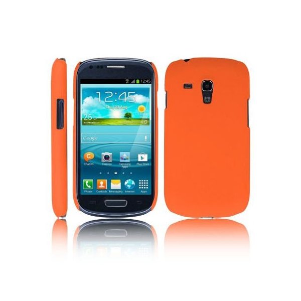 CUSTODIA BACK RIGIDA per SAMSUNG I8190 GALAXY S3 MINI, I8200 GALAXY S3 MINI VE COLORE ARANCIONE