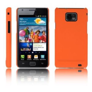 CUSTODIA BACK RIGIDA per SAMSUNG I9100 GALAXY S2, I9105 GALAXY S2 PLUS COLORE ARANCIONE