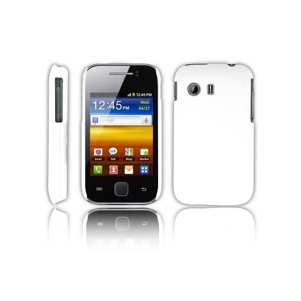 CUSTODIA BACK RIGIDA per SAMSUNG S5360 GALAXY Y, S5369 GALAXY Y COLORE BIANCO