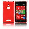 CUSTODIA GEL TPU SILICONE LUCIDA per NOKIA LUMIA 925 COLORE ROSSO