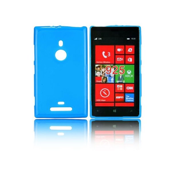 CUSTODIA GEL TPU SILICONE LUCIDA per NOKIA LUMIA 925 COLORE BLU