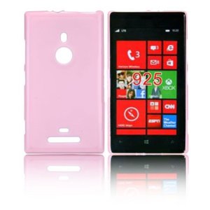 CUSTODIA GEL TPU SILICONE LUCIDA per NOKIA LUMIA 925 COLORE ROSA