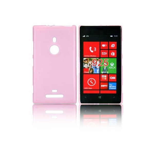 CUSTODIA GEL TPU SILICONE LUCIDA per NOKIA LUMIA 925 COLORE ROSA