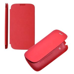 CUSTODIA ORIZZONTALE FLIP COVER per LG OPTIMUS L3, E400 COLORE ROSSO