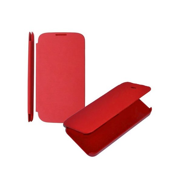 CUSTODIA ORIZZONTALE FLIP COVER per SONY XPERIA E, C1504, C1505, C1604, C1605 COLORE ROSSO