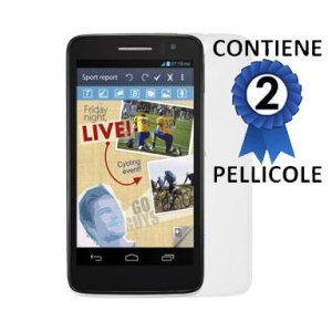 PELLICOLA PROTEGGI DISPLAY ALCATEL ONE TOUCH SCRIBE HD, 8008 CONFEZIONE 2 PEZZI